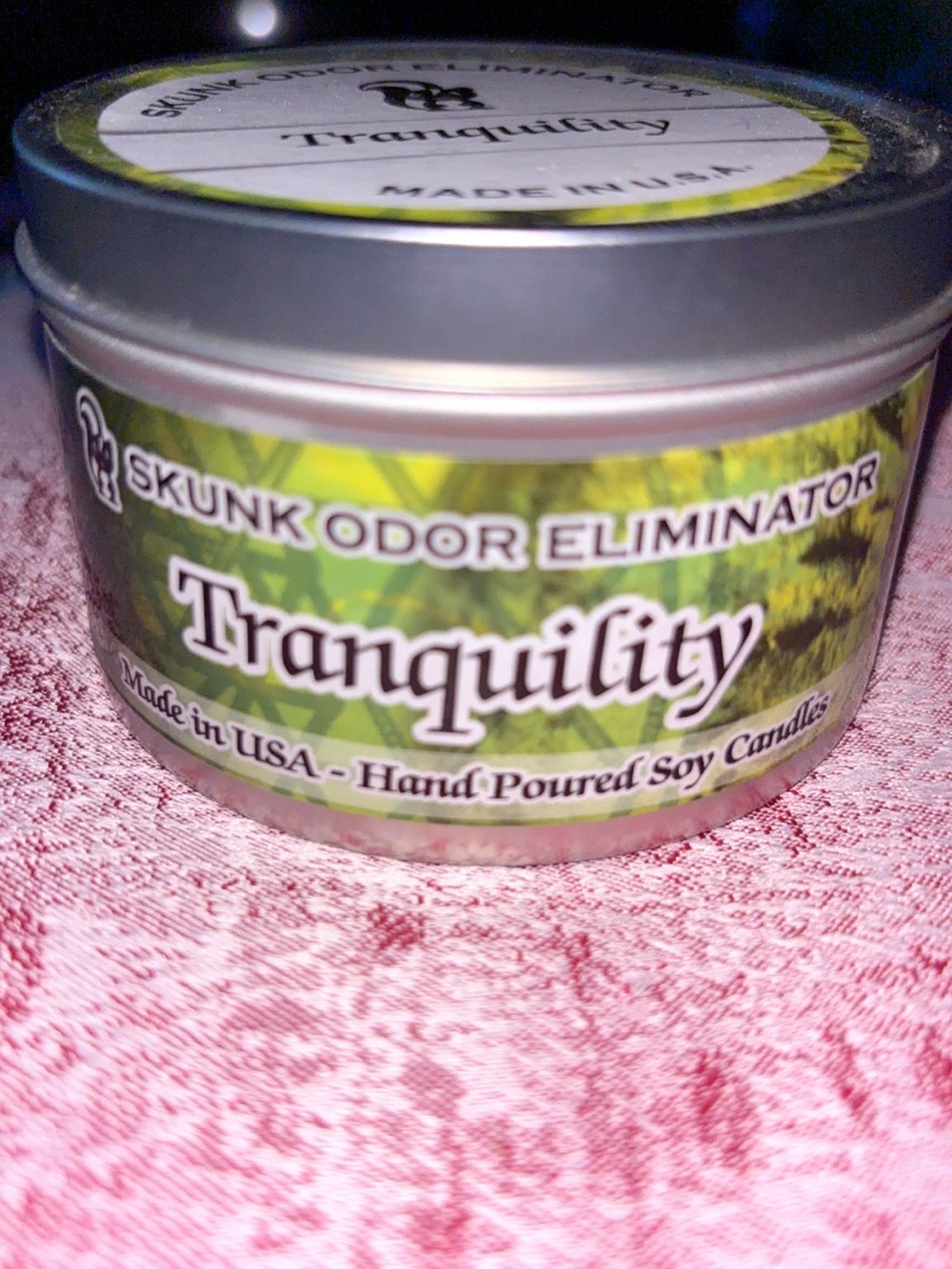 Tranquility by Colorado Clothing Skunk Odor Eliminator Soy Candle - Green